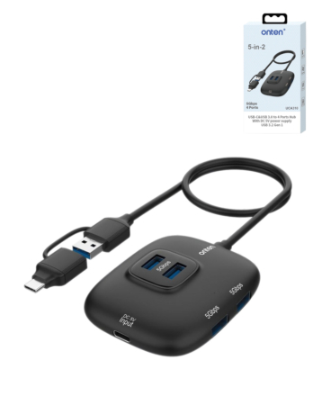 Onten 5in2 Super Fast USB A+ C Expander (4x USB 3.0 / 5gbps) (Only Ground Shipping)
