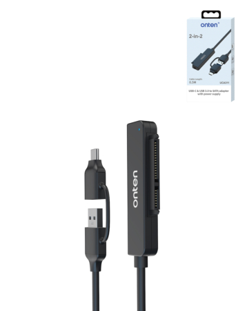 Onten 2in2 USB C + A To Sata Cable (3-5gbps) (Only Ground Shipping)