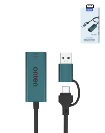 Onten 1in2 Ethernet Hub (USB 3.0) (Only Ground Shipping)