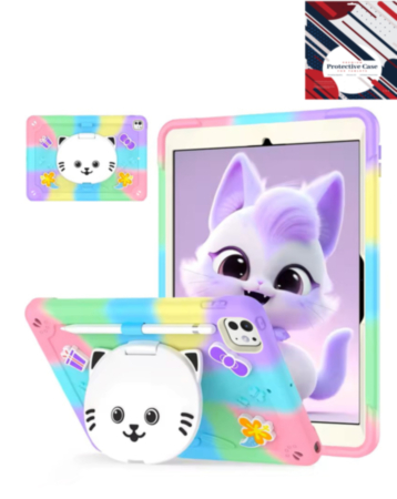 Shockproof Kickstand Case with Pen Slot - COLORFUL PURPLE for iPad Pro 11 (5th / 2024) (Only Ground Shipping)