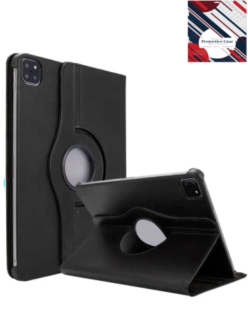 360 Degree Rotating Swivel Stand Case - BLACK for iPad Pro 13 (7th / 2024) (Only Ground Shipping)