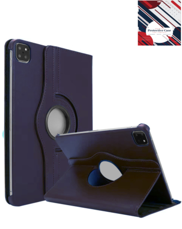 360 Degree Rotating Swivel Stand Case - DARK BLUE for iPad Pro 13 (7th / 2024) (Only Ground Shipping)