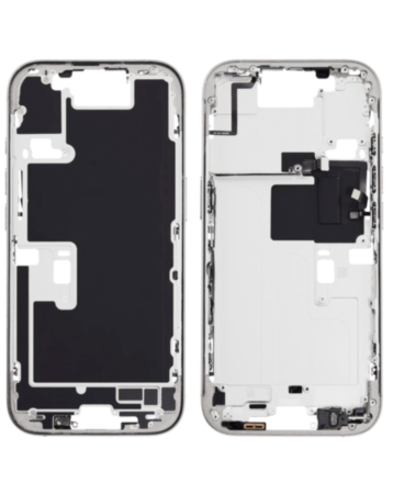 Middle Frame with Photo Capture Button and Small Parts for iPhone 16 Pro (WHITE TITANIUM) (International Version) (OEM Pull A Grade)