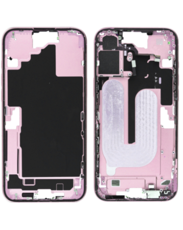 Middle Frame with Photo Capture Button and Small Parts for iPhone 16 Plus (PINK) (US Version) (OEM Pull A Grade)