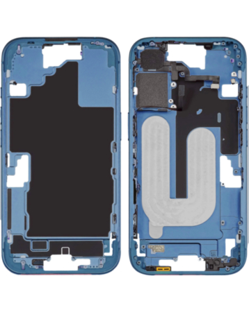 Middle Frame with Photo Capture Button and Small Parts for iPhone 16 (ULTRAMARINE) (US Version) (OEM Pull B Grade)