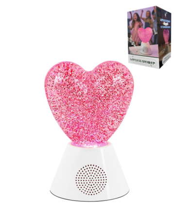 LED Glowing Glitter Lamp with Wireless Speaker - PINK (Only Ground Shipping)