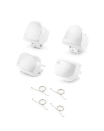 R1 L1 R2 L2 Trigger Buttons with Springs for PlayStation 5 Controller (WHITE) (BDM-020) (8 Piece Set)