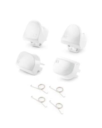 R1 L1 R2 L2 Trigger Buttons with Springs for PlayStation 5 Controller (WHITE) (BDM-030) (8 Piece Set)