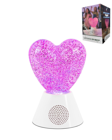 LED Glowing Glitter Lamp with Wireless Speaker - PURPLE (Only Ground Shipping)