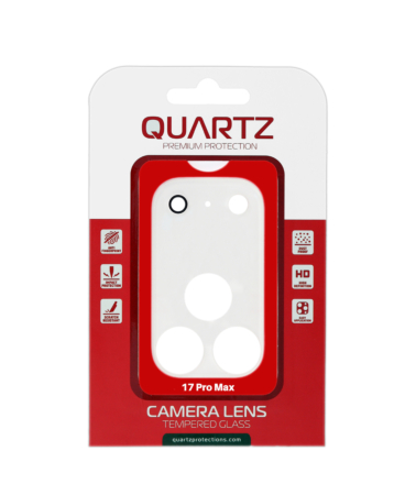 QUARTZ Back Camera Tempered Glass for iPhone 17 Pro (CLEAR)
