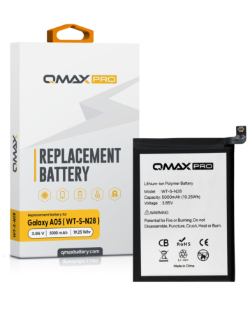 QMAX Pro Replacement Battery for Galaxy A05 (A055) (5000 mAh) (WT-S-N28) (Only Ground Shipping)