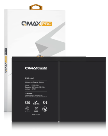 QMAX Replacement Battery for iPad 9 / iPad 8 / iPad 7 / iPad 6 / iPad 5 / Air 1 (8827 mAh) (Only Ground Shipping)