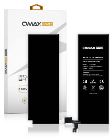 QMAX Replacement Battery for iPad Pro 13 (7th Gen / 2024) / (8th Gen / 2025) M5 (10209 mAh) (Only Ground Shipping)