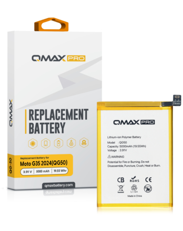 QMAX Pro Replacement Battery for Motorola G35 (XT2433 / 2024) (5000 mAh) (QG50) (Only Ground Shipping)
