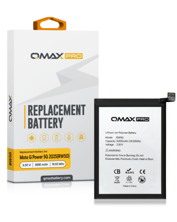 QMAX Pro Replacement Battery for Motorola G Power 5G (XT2515 / 2025) (5000 mAh) (RW50) (Only Ground Shipping)