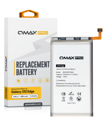 QMAX Pro Replacement Battery for Galaxy S10 Edge (3000 mAh) (EB-BG970ABU) (Only Ground Shipping)