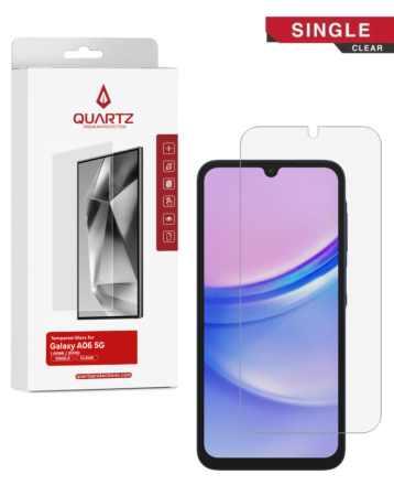 QUARTZ Clear Tempered Glass for Galaxy A06 5G (A066 / 2025) (Single Pack)