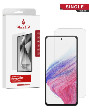 QUARTZ Clear Tempered Glass for Galaxy A53 5G (A536 / 2021) (Single Pack)