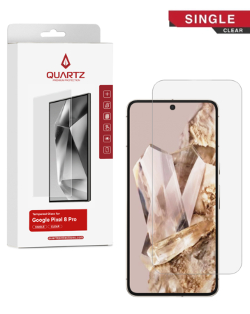 QUARTZ Clear Tempered Glass for Google Pixel 8 Pro (Single Pack)