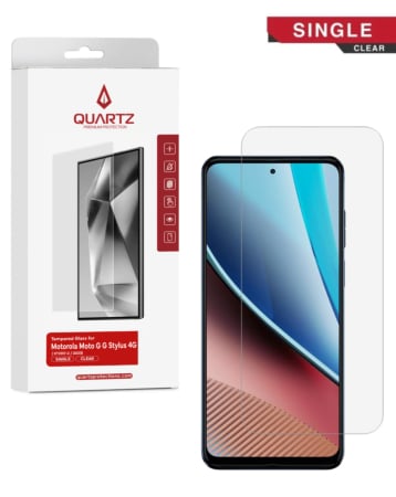 QUARTZ Clear Tempered Glass for Motorola Moto G Stylus 4G (XT2317-2 / 2023) (Single Pack)