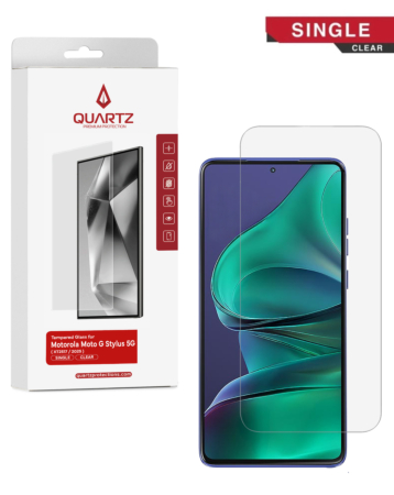 QUARTZ Clear Tempered Glass for Motorola Moto G Stylus 5G (XT2517- 1 / 2 / 3 / 2025) / Edge 60 Stylus (XT2517-4 / 2025) (Single Pack)