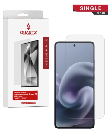 QUARTZ Clear Tempered Glass for Motorola Moto G86 (XT2527 / 2025) / G86 Power 5G (XT2527-7 / 2025) (Single Pack)