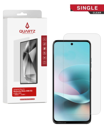 QUARTZ Clear Tempered Glass for Motorola Moto G56 5G (XT2529 / 2025) / G66 5G (XT2529 / 2025) (Single Pack)