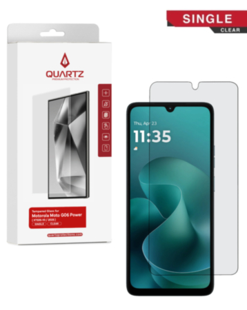 QUARTZ Clear Tempered Glass for Motorola Moto G06 (XT2535-1 / 2025) / G06 Power (XT2535-10 / 2025) (Single Pack)