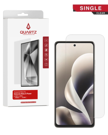 QUARTZ Clear Tempered Glass for Motorola Moto G Power 5G (XT2617-1 / 2026) (Single Pack)