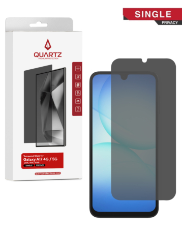 QUARTZ Privacy Tempered Glass for Galaxy A16 4G (A165 / 2024) / A16 5G (A166 / 2024) / A26 (A266 / 2025) / A17 4G (A175 / 2025) / A17 5G (A176 / 2025) / A27 5G (Single Pack)