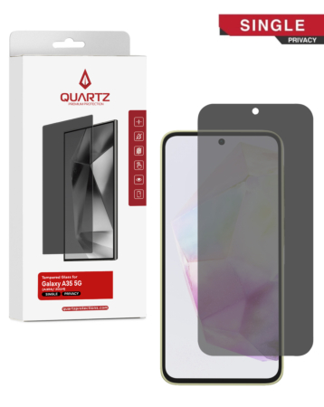 QUARTZ Privacy Tempered Glass for Galaxy A35 5G (A356 / 2024) (Single Pack)