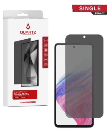 QUARTZ Privacy Tempered Glass for Galaxy A53 5G (A536 / 2021) (Single Pack)