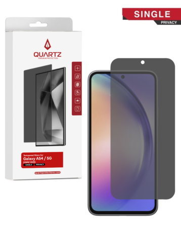 QUARTZ Privacy Tempered Glass for Galaxy A54 5G (A546 / 2023) (Single Pack)