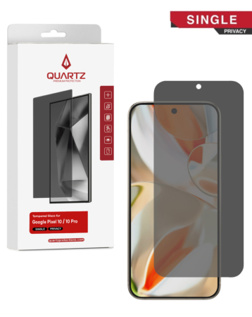QUARTZ Privacy Tempered Glass for Google Pixel 10 / Pixel 10 Pro (Single Pack)