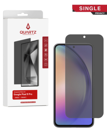 QUARTZ Privacy Tempered Glass for Google Pixel 9 / Pixel 9 Pro (Single Pack)