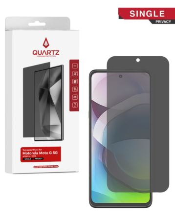 QUARTZ Privacy Tempered Glass for Motorola Moto G 5G (XT2313-6 / 2023) (Single Pack)
