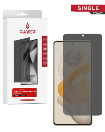 QUARTZ Privacy Tempered Glass for Motorola Moto G Stylus 5G (XT2419 / 2024) (Single Pack)
