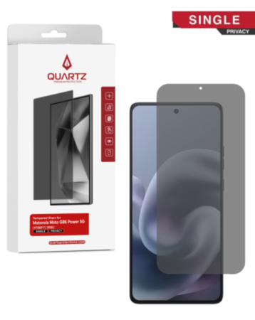 QUARTZ Privacy Tempered Glass for Motorola Moto G86 (XT2527 / 2025) / G86 Power 5G (XT2527-7 / 2025) (Single Pack)