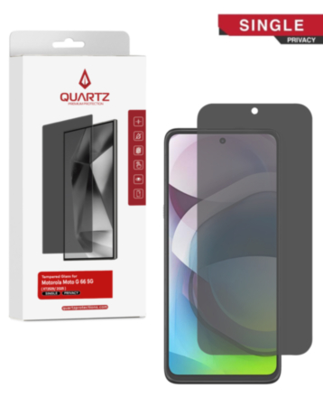 QUARTZ Privacy Tempered Glass for Motorola Moto G56 5G (XT2529 / 2025) / G66 5G (XT2529 / 2025) (Single Pack)