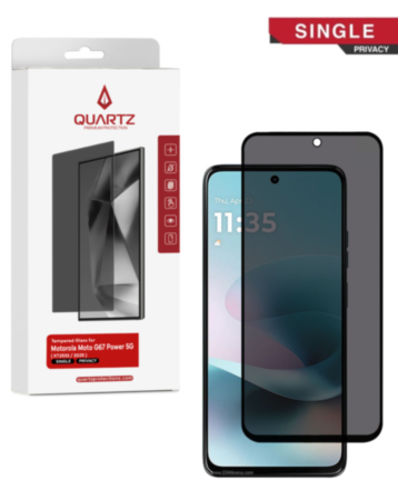 QUARTZ Privacy Tempered Glass for Motorola Moto G67 Power 5G (XT2533 / 2025) (Single Pack)
