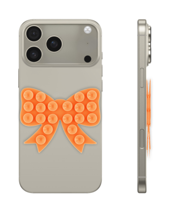 Fashion Bow Beads Silicone Suction Cup Phone Holder - ORANGE (Only Ground Shipping)