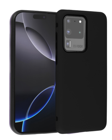 Full Cover New Design Silicone Case - BLACK for Galaxy S20 Ultra (Only Ground Shipping)
