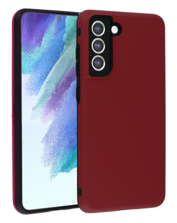 Full Cover New Design Silicone Case - RED for Galaxy S21FE (Only Ground Shipping)