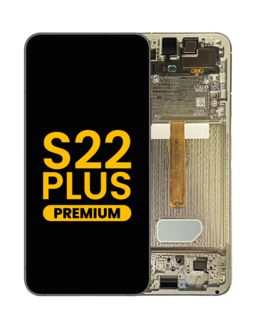 OLED Assembly with Frame for Galaxy S22 Plus (S906) (PHANTOM WHITE) (Premium)
