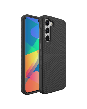 Galaxy S23 FE Shock Absorption Protective Dual Layer Case - BLACK (Only Ground Shipping)