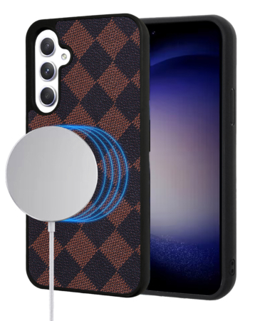 Galaxy S23 FE Wireless Charging Case - BROWN (Full Bottom Close) (Only Ground Shipping)