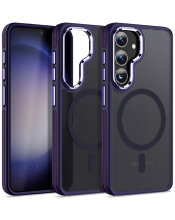 Slim Non-Slip Translucent Matte Wireless Charging Case - PURPLE for Galaxy S24FE (Only Ground Shipping)