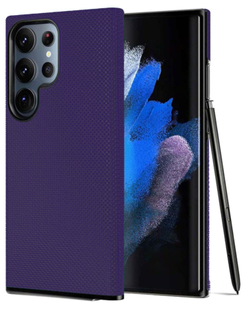 Galaxy S24 Ultra Shock Absorption Protective Dual Layer Case - PURPLE (Only Ground Shipping)