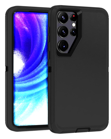 Heavy Duty Case for Galaxy S24 Ultra (BLACK) (Only Ground Shipping)