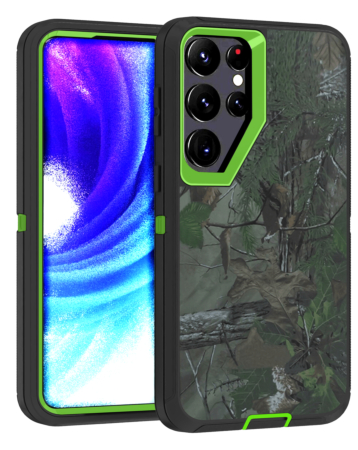 Heavy Duty Case for Galaxy S24 Ultra (CAMO GREEN) (Only Ground Shipping)